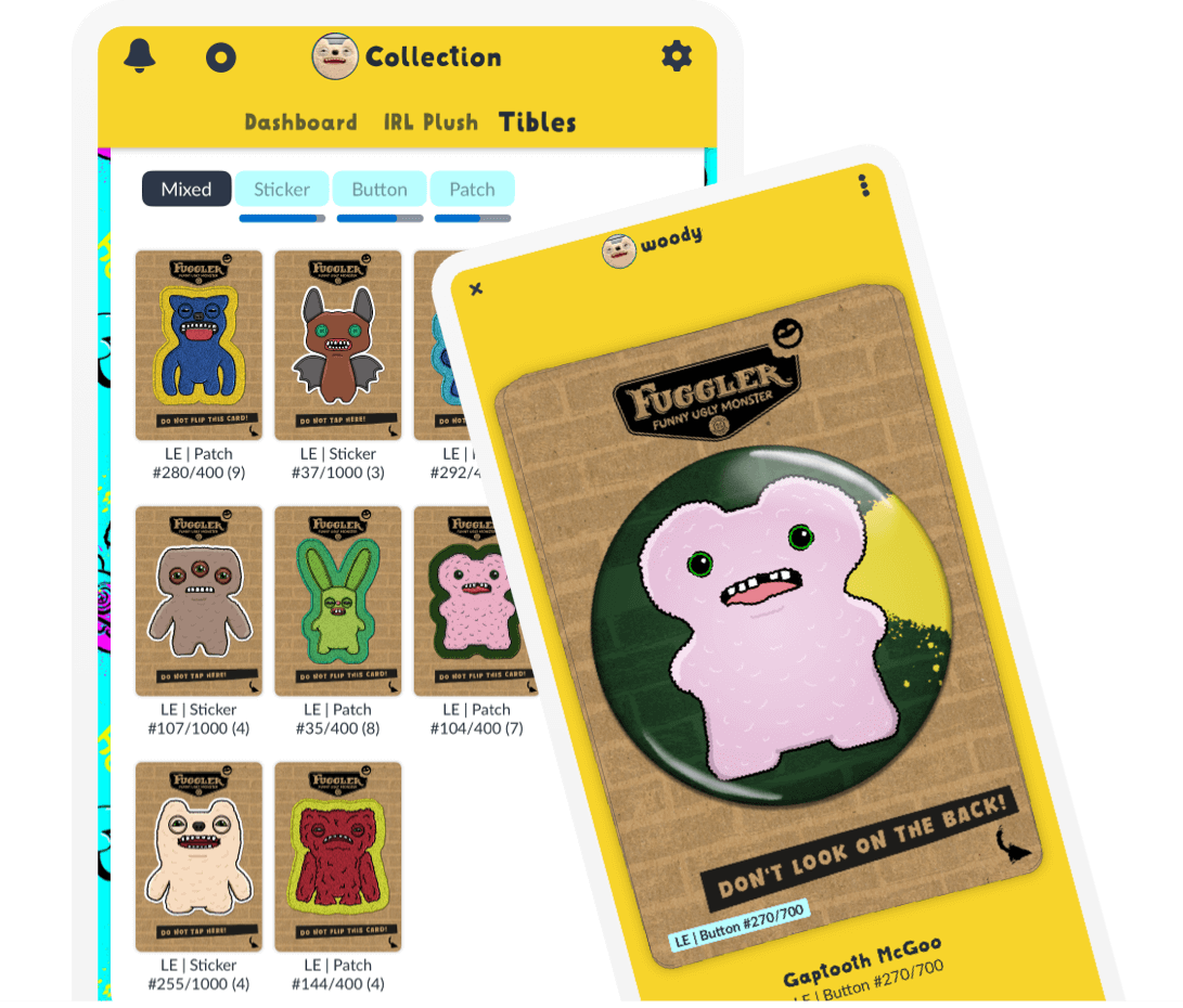 Digital pins, stickers, buttons